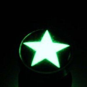 New Glow in the Dark Star Cheater/ Taper Earrings Unisex